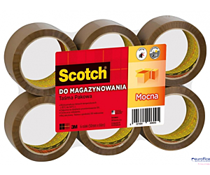 Taśma pakowa SCOTCH (309 BRW), MOCNA, akrylowa, cicha, 50mm, 66m, brązowa UU010249330 3M-UU010249330
