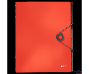Teczka segregująca 6 przekładek jasnoczerwona PP LEITZ SOLID 45691020