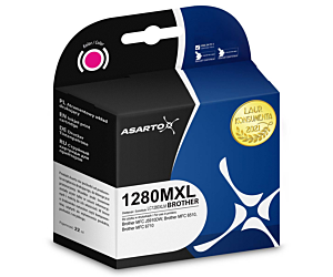 Tusz Asarto do Brother 1280MXL | LC1280XLM | 1200 str. | magenta