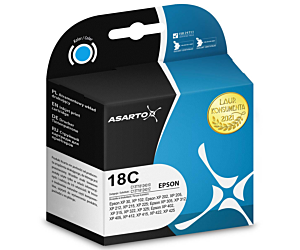 Tusz Asarto do Epson 18C | C13T18124012 | 450 str. | cyan