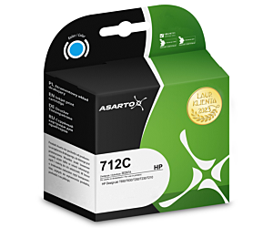 Tusz Asarto do HP 712C | 3ED67A | 29 ml | cyan