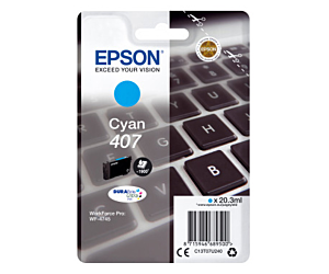 Tusz Epson 407 do WF-4745DTWF | 20,3 ml | Cyan