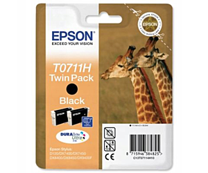 Tusz Epson T0711H do D120,SX-205/405/515 | 2 x 11,1ml | black