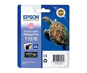Tusz Epson  T1576  do Stylus Photo R3000 | 25,9ml |  vivid light magenta