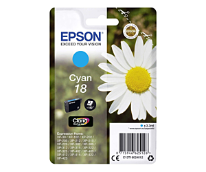 Tusz Epson T1802  do  XP-102/202/302/305/402/405 | 3,3ml |  cyan