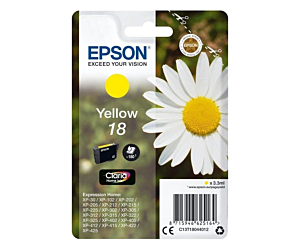 Tusz Epson  T1804  do  XP-102/202/302/305/402/405 | 3,3ml |  yellow
