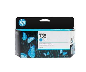 Tusz HP 738 | 130 ml | Cyan