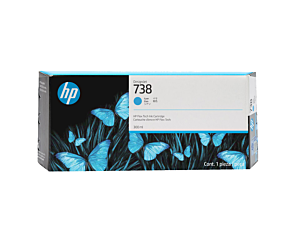 Tusz HP 738 | 300 ml | Cyan