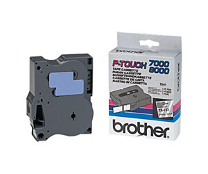 Taśma Brother laminowana 24mm x 15,4m czarny nadruk / przezroczyste tło