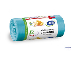 Worki na śmieci z uszami wytrzymałe 35L 30szt. niebieskiE (HD-LD) STELLA