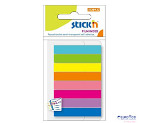 Zakładki indeksujące 45x8mm mix 8 kolorów neon STICKN 21401
