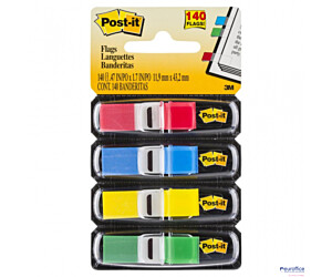 Zakładki indeksujące POST-IT 12x43mm 683-4 4x35szt 3M 70071353570