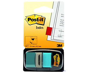 Zakładki indeksujące POST-IT (680-23), PP, 25,4x43,2mm, 50 kart., jaskrawoniebieskie