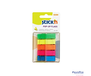 Zakładki indeksujące w podajniku mix 45x12mm (200sztuk) STICKN 26029