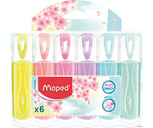 Zakrelacz FLUO PEPS pastel mix kolor. 6 szt etui pud.z zaw. 742558 MAPED