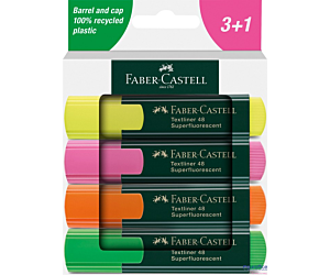Zakreślacz 1548 4 Kol. Neonowe opakowanie Kartonowe Faber-castell