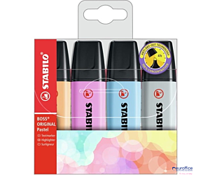 Zakreslacz STABILO BOSS pastel etui 4 szt nowe kolory 70/4-4