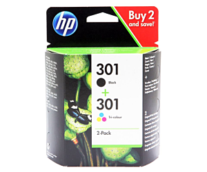 Zestaw dwóch tuszy HP 301 | 2 x3 ml | CMY/K