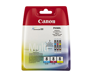 Zestaw trzech tuszy Canon CLI8 do iP-4200/4300/5200, MP-500/600/800 | CMY