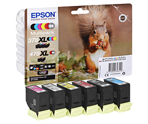 Zestaw tuszy Epson 6w1 478XL Multipack Claria Photo HD CMYK+ G