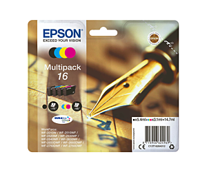 Zestaw  tuszy  Epson T1626 do WF-2010/2510/2520/2530 | 14,7ml | CMYK