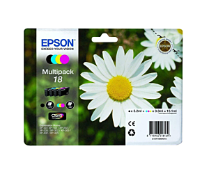 Zestaw tuszy  Epson T1806  do XP-102/202/302/305/402/405 | 15,1ml | CMYK