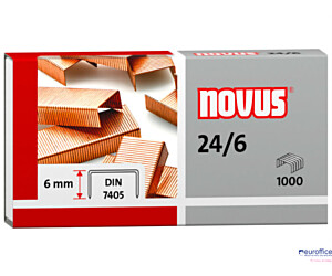 Zszywki miedziowane 24/6 1000szt NOVUS 040-0206